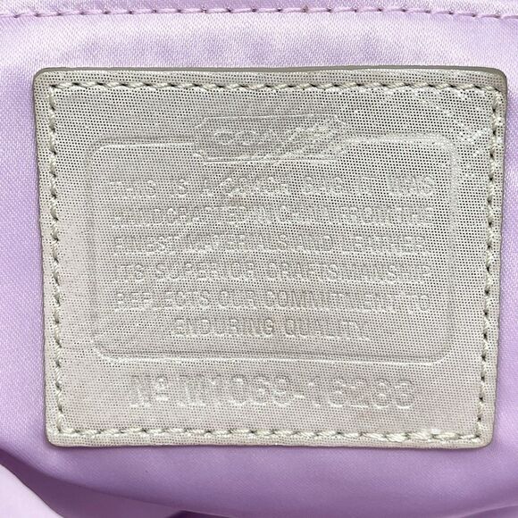 COACH Poppy Metallic Tote Shoulder Handbag Champagne Gold Tetro Designer - Picture 13 of 14